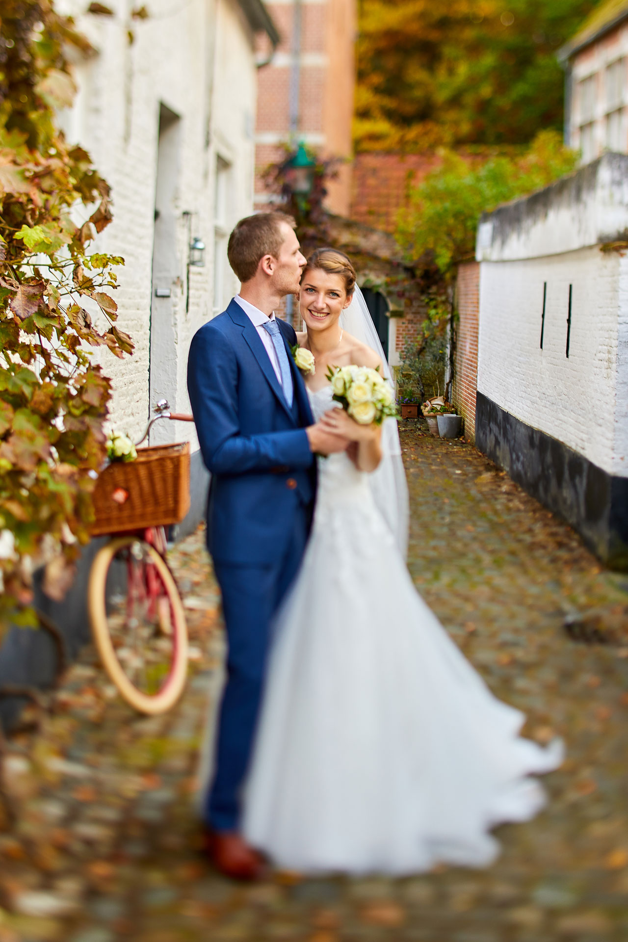 Foto uit de huwelijksreportage van Lisa en Bruno door huwelijksfotograaf Jorick Michiels